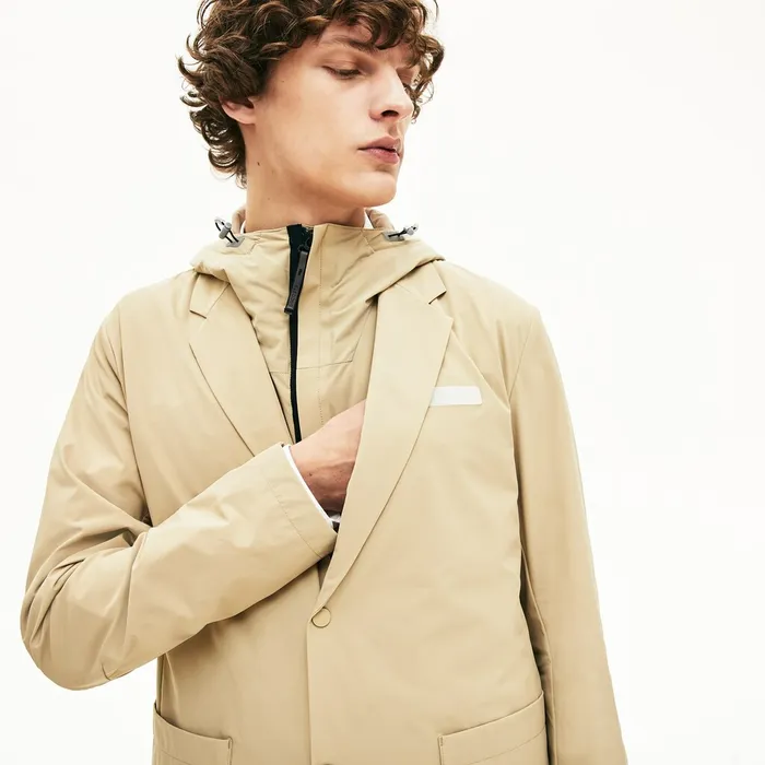 3in1 Ergonomic Jacket Beige Mens Lacoste Jackets and Coats Online