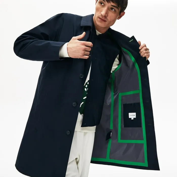 3In1 Lightweight WaterResistant Parka Dark Grey Mens Lacoste Jackets and Coats Cheap On Sale