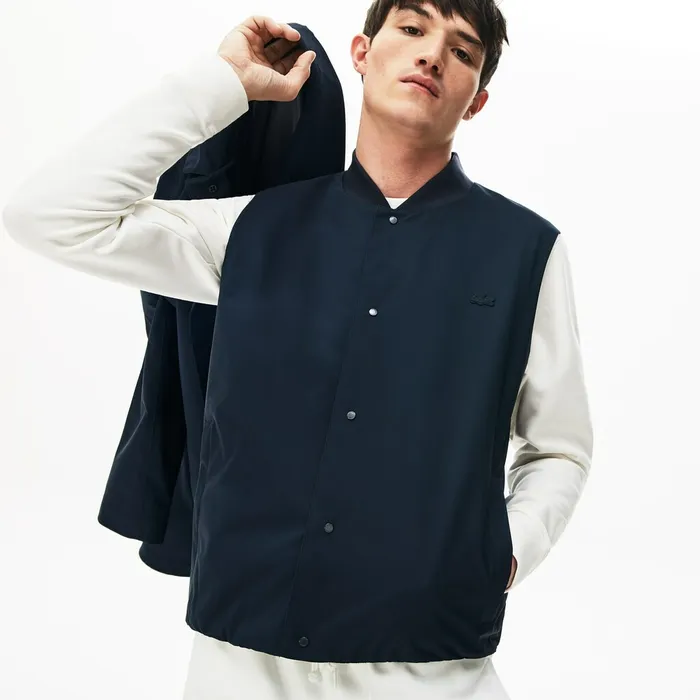3In1 Lightweight WaterResistant Parka Dark Grey Mens Lacoste Jackets and Coats Cheap On Sale