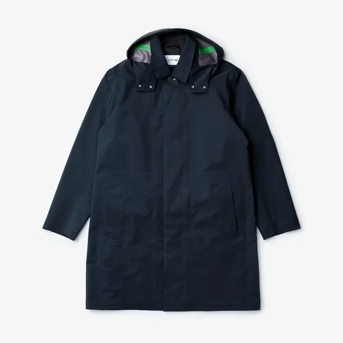 3In1 Lightweight WaterResistant Parka Dark Grey Mens Lacoste Jackets and Coats Cheap On Sale
