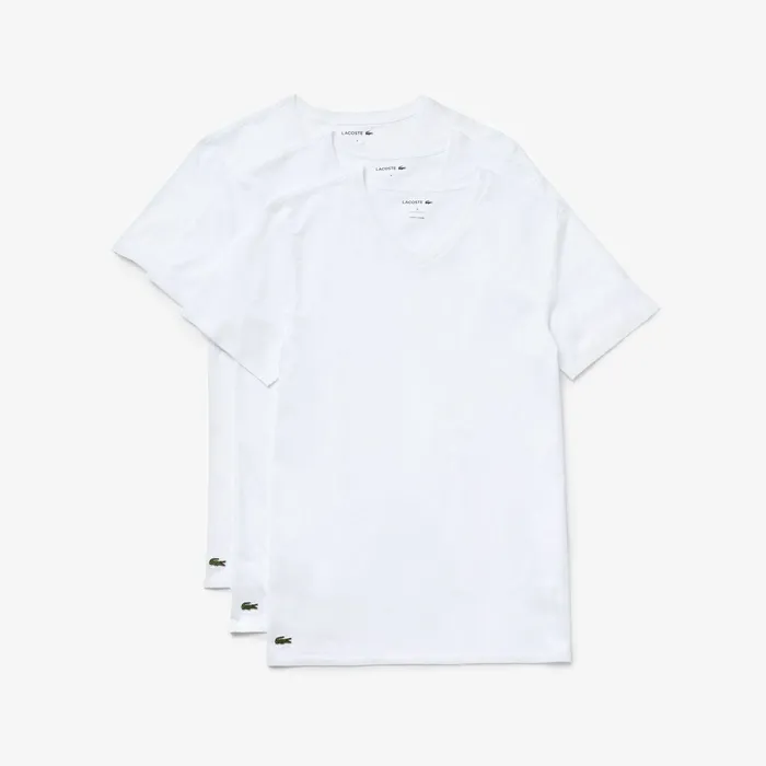 3 Pack of Plain TShirts White Mens Lacoste Underwear For Sale