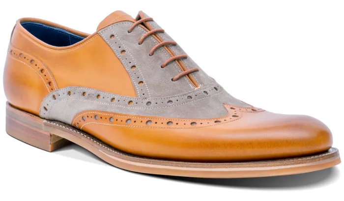 Abingdon 8211 Cedar CalfParchment Suede Mens Barker Shoes Brogues