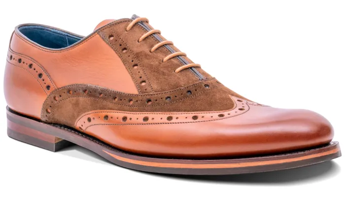 Abingdon 8211 Chestnut CalfPolo Suede Mens Barker Shoes Brogues