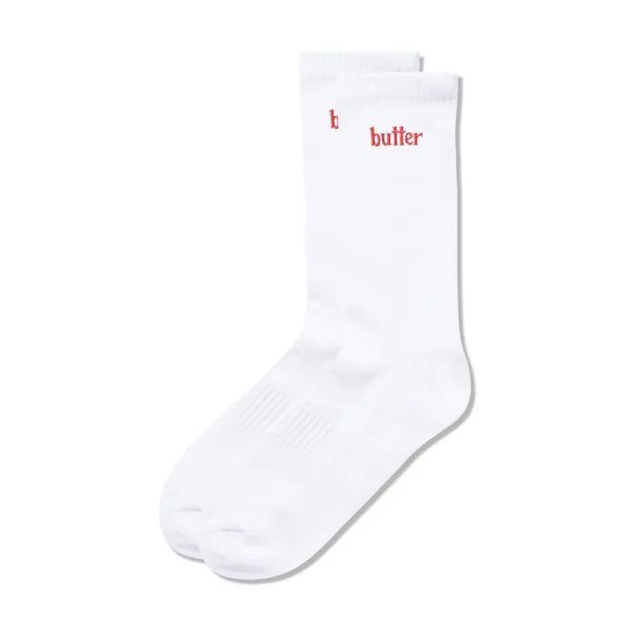 Accessories Men Butter Goods Basic Socks White