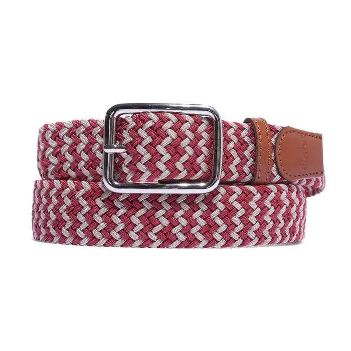 Accessories Men Butter Goods Braided Belt Natural Red