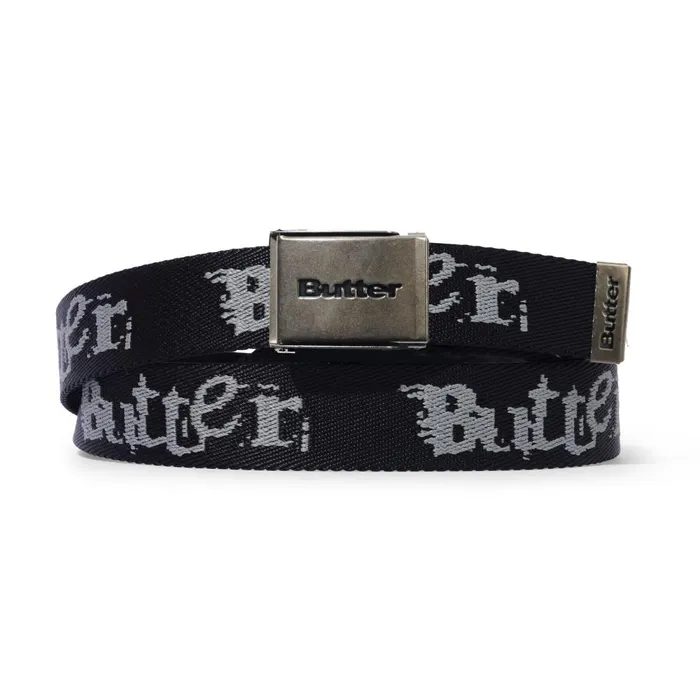 Accessories Men Butter Goods Breakdown Woven Belt Black