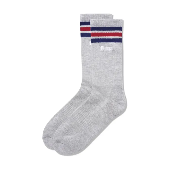 Accessories Men Butter Goods Stripe Socks Ash 