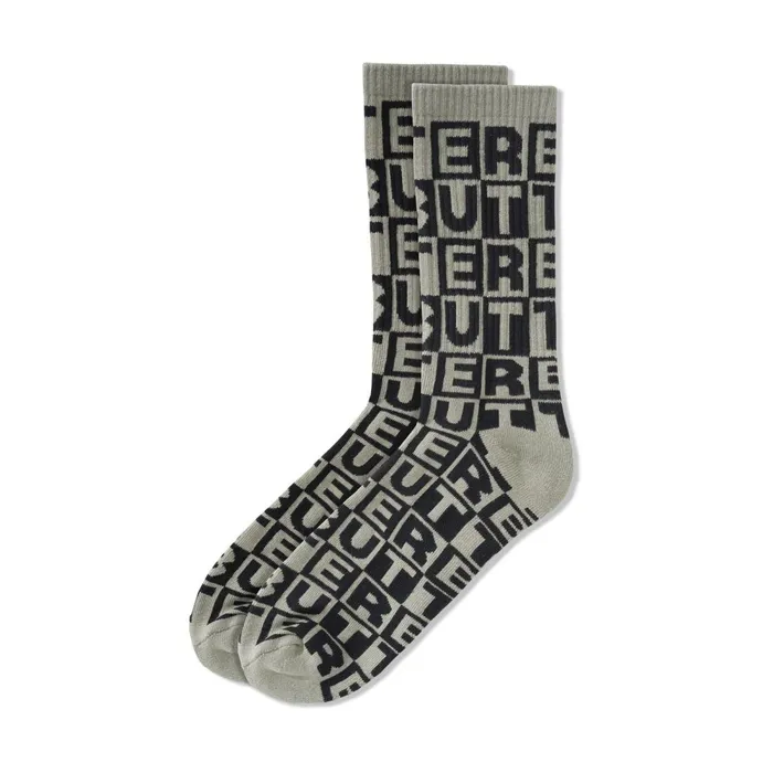 Accessories Men Butter Goods Tile Socks Black