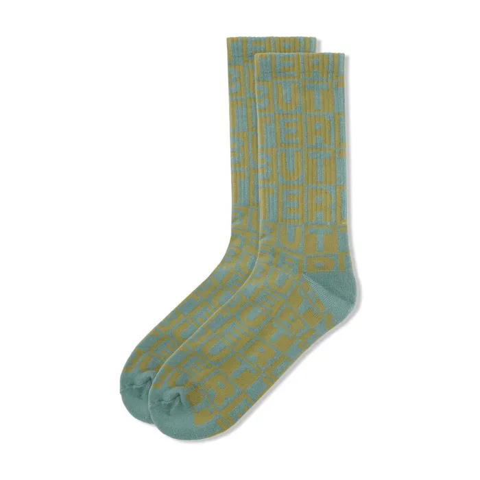 Accessories Men Butter Goods Tile Socks Green