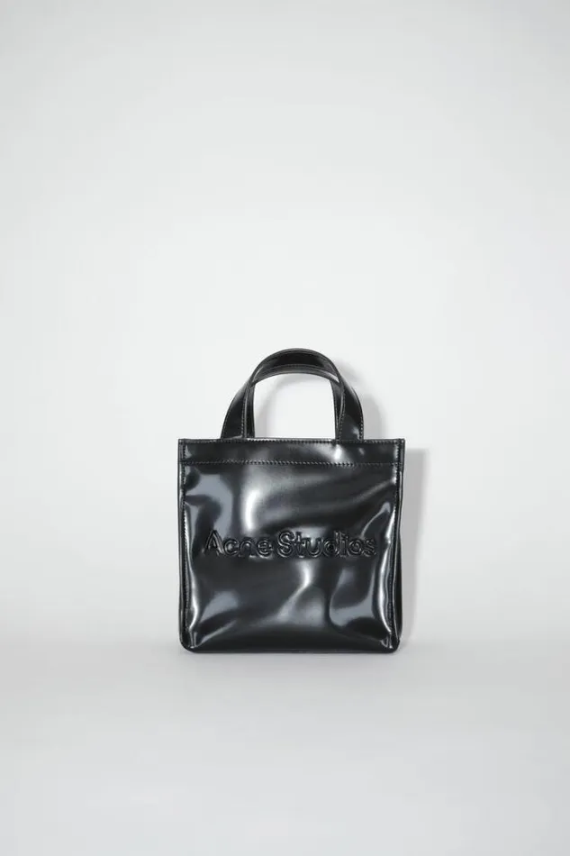 Acne Studios Bags Man Logo Mini Shoulder Tote Bag Black