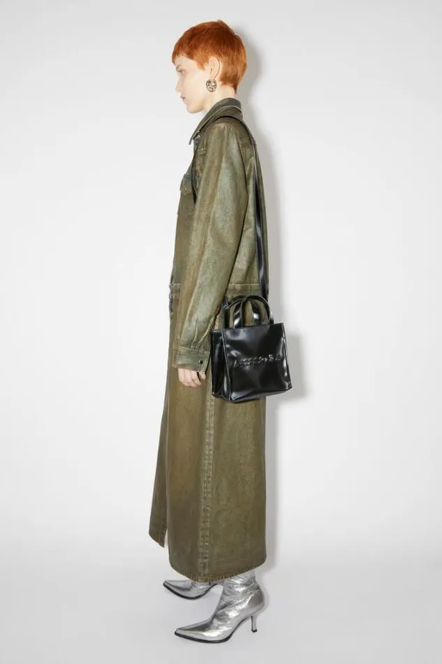 Acne Studios Bags Man Logo Mini Shoulder Tote Bag Black