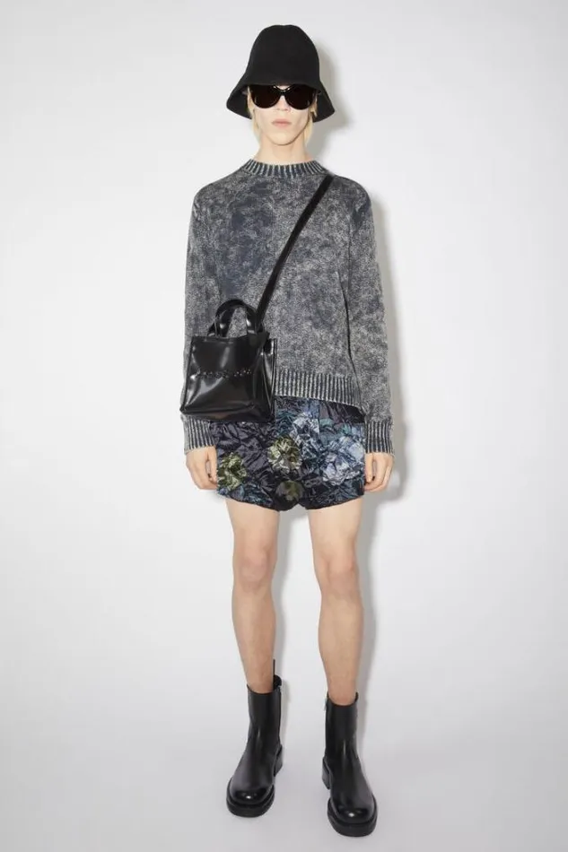 Acne Studios Bags Man Logo Mini Shoulder Tote Bag Black
