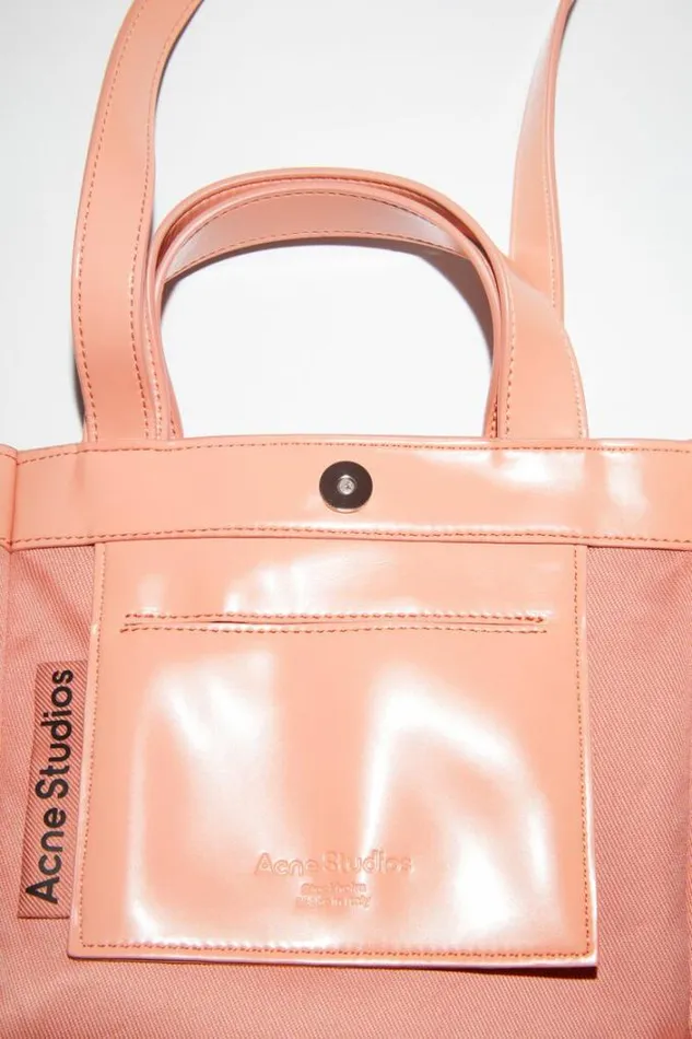 Acne Studios Bags Man Logo Mini Shoulder Tote Bag Salmon Pink