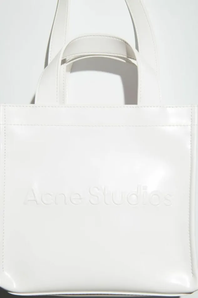 Acne Studios Bags Man Logo Mini Shoulder Tote Bag White