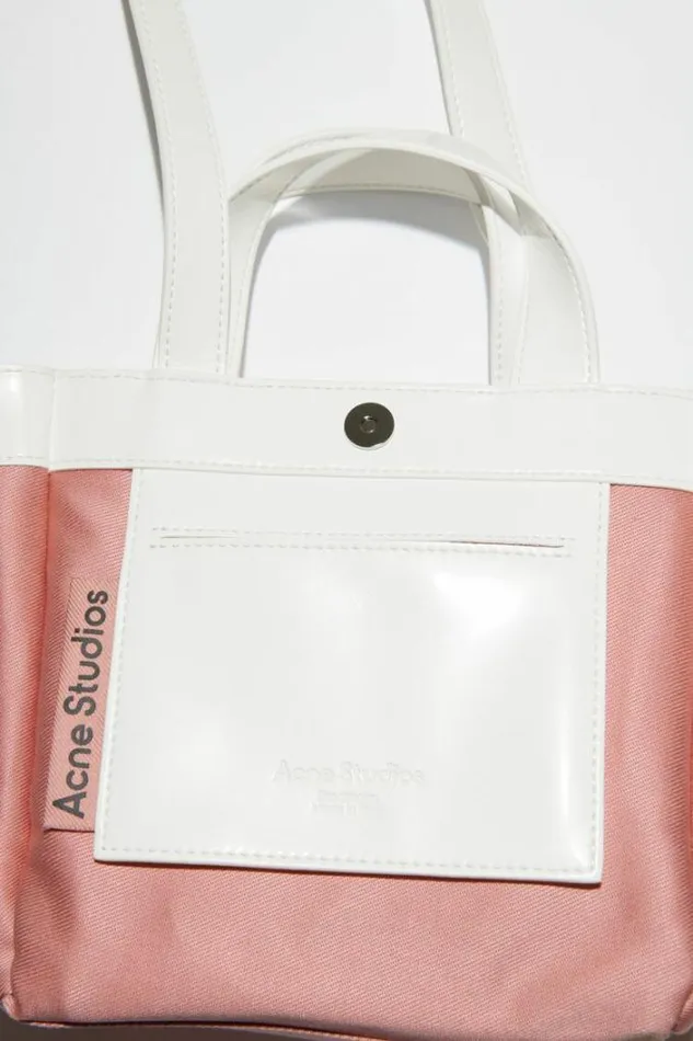 Acne Studios Bags Man Logo Mini Shoulder Tote Bag White