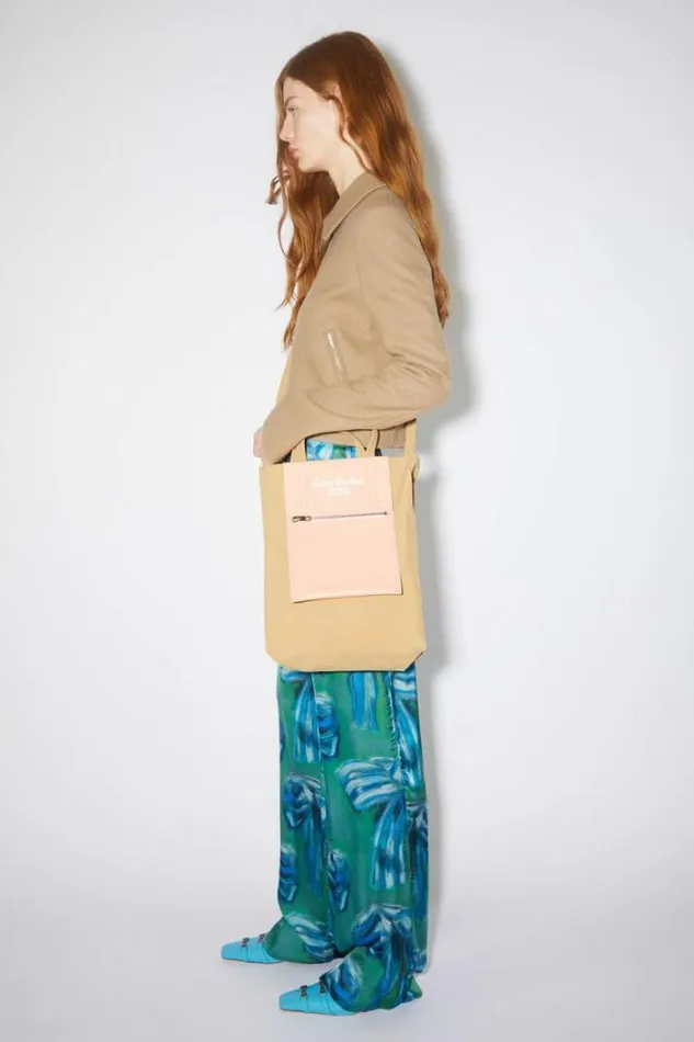 Acne Studios Bags Man Papery Nylon Tote Bag BrownPink