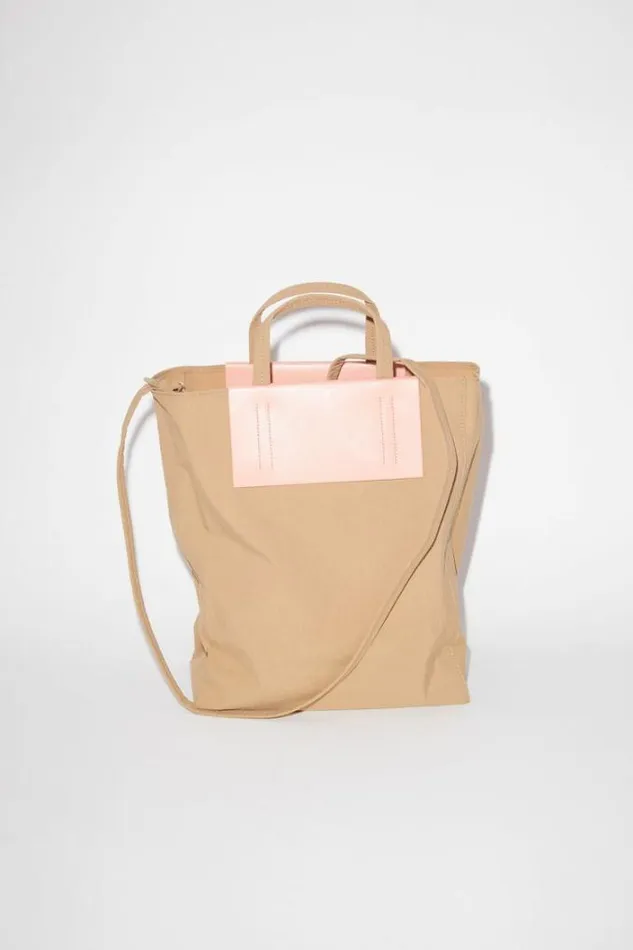 Acne Studios Bags Man Papery Nylon Tote Bag BrownPink