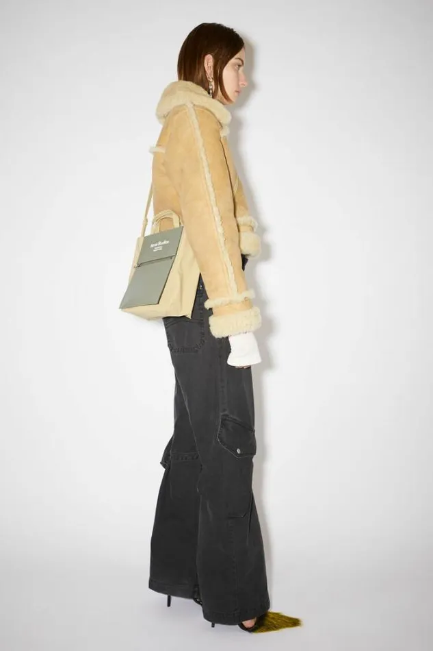 Acne Studios Bags Man PAPERY NYLON TOTE BAG Olive GreenGreen