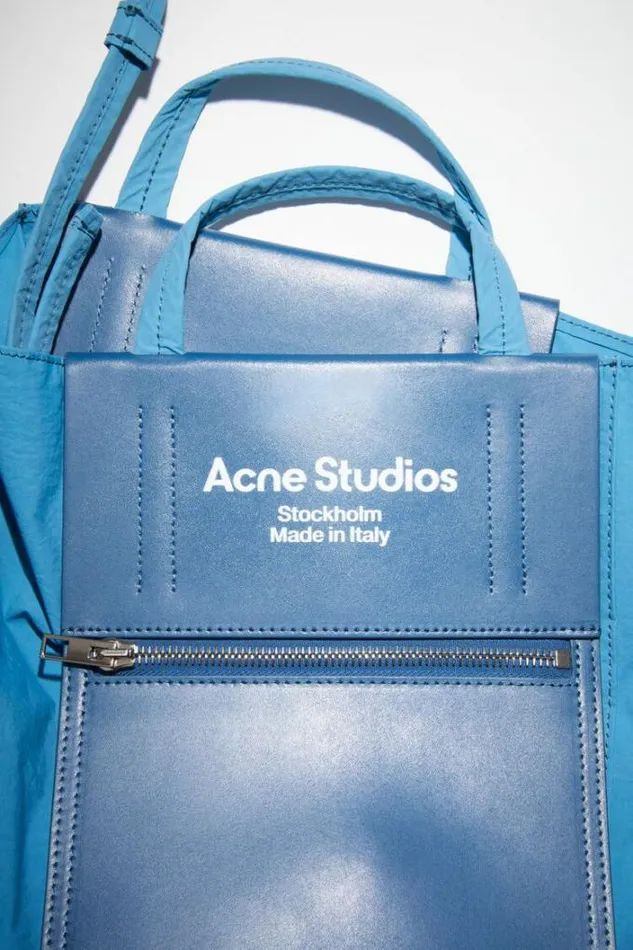 Acne Studios Bags Man Papery Nylon Tote Bag Powder BlueBlue