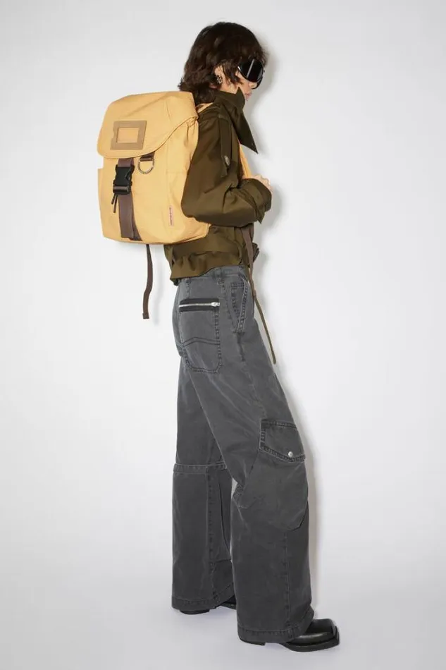 Acne Studios Bags Man Ripstop Nylon Backpack YellowBrown