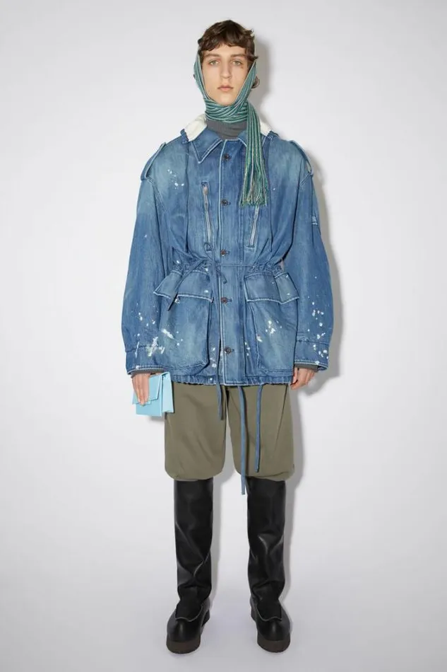 Acne Studios Bags Woman Distortion Micro Bag Azure Blue