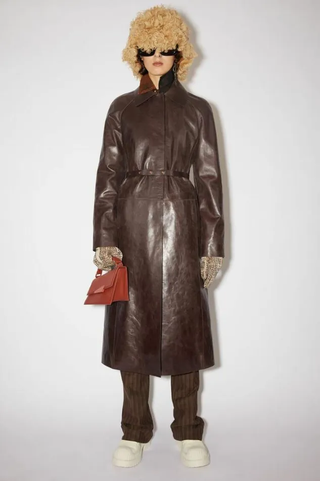 Acne Studios Bags Woman Distortion Mini Bag Cognac Brown