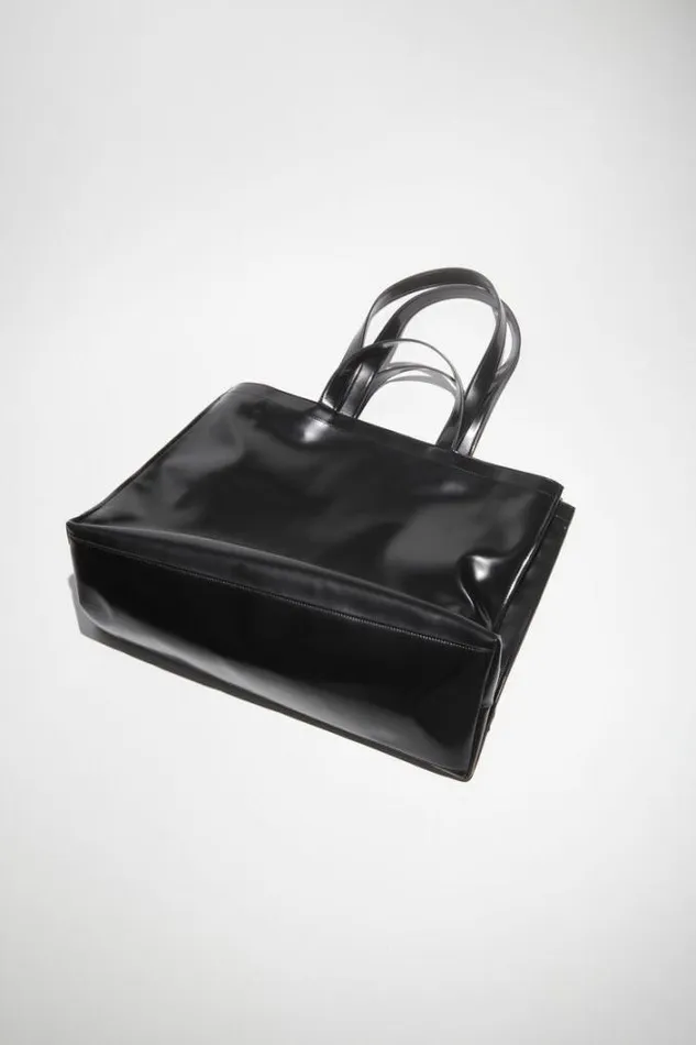 Acne Studios Bags Woman Logo Shoulder Tote Bag Black
