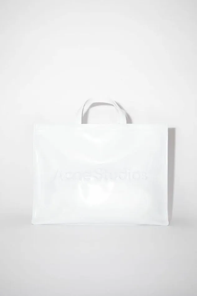 Acne Studios Bags Woman Logo Shoulder Tote Bag White