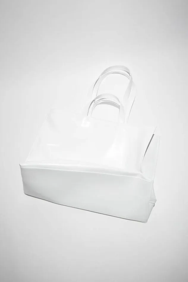 Acne Studios Bags Woman Logo Shoulder Tote Bag White