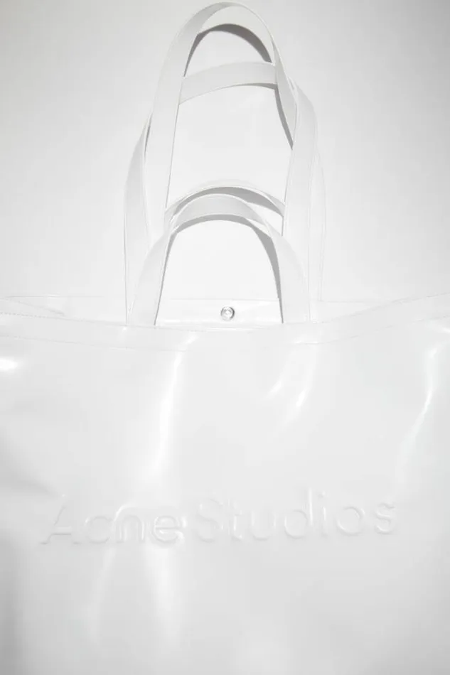 Acne Studios Bags Woman Logo Shoulder Tote Bag White