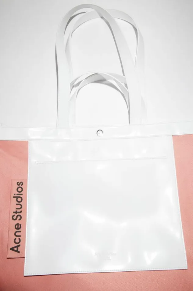 Acne Studios Bags Woman Logo Shoulder Tote Bag White