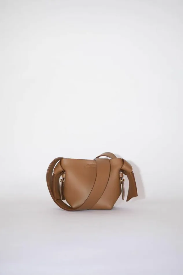 Acne Studios Bags Woman Musubi Micro Tote Camel Brown