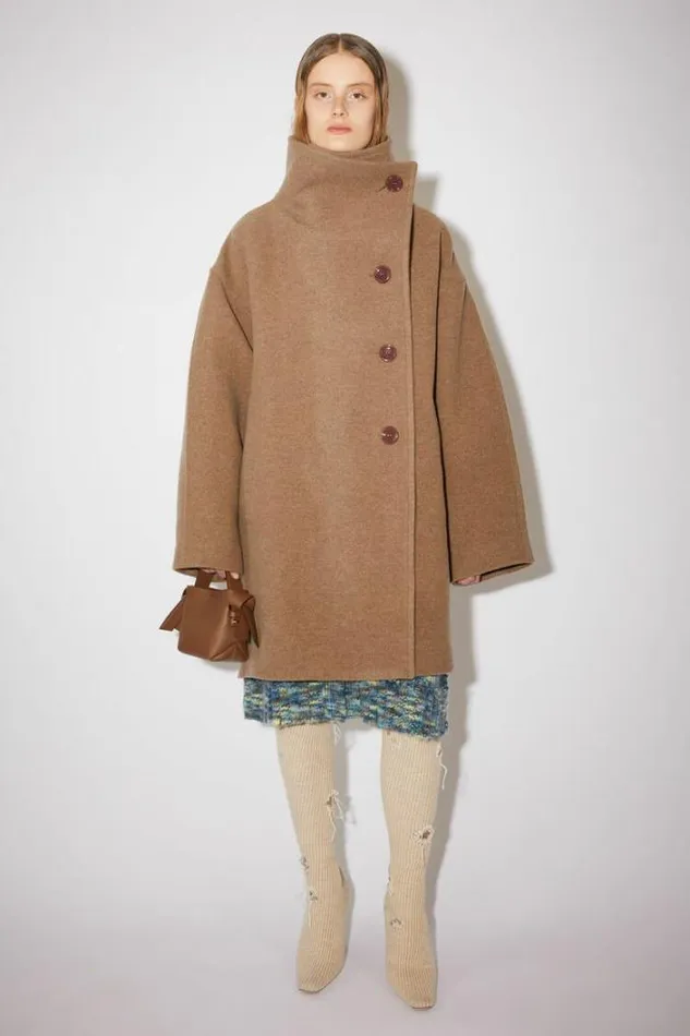 Acne Studios Bags Woman Musubi Micro Tote Camel Brown