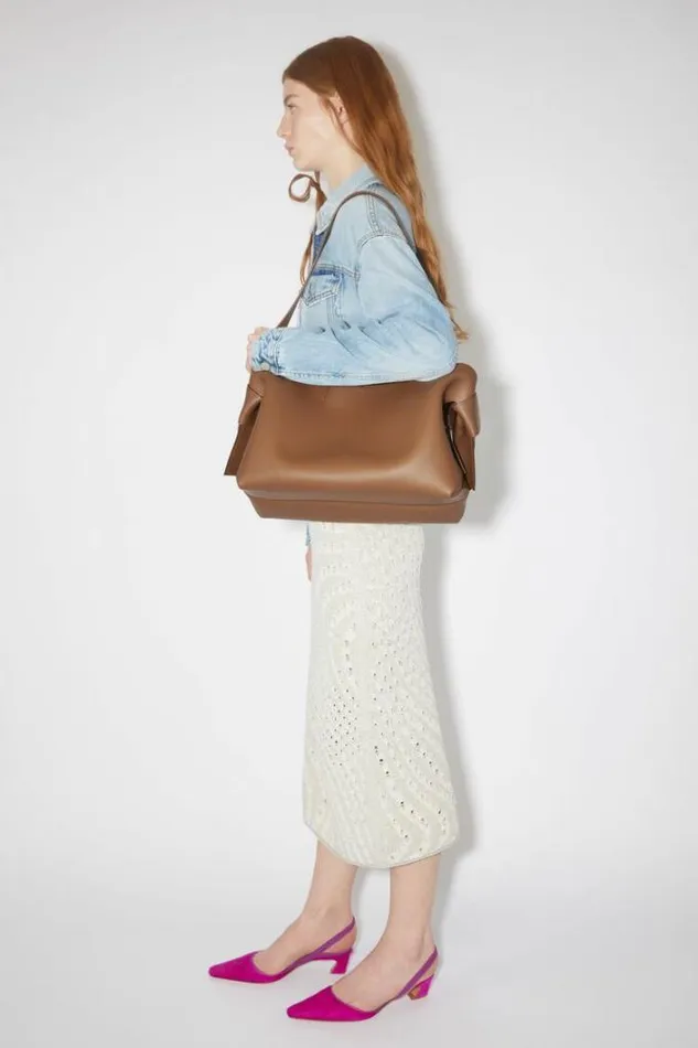 Acne Studios Bags Woman Musubi Midi Tote Camel Brown