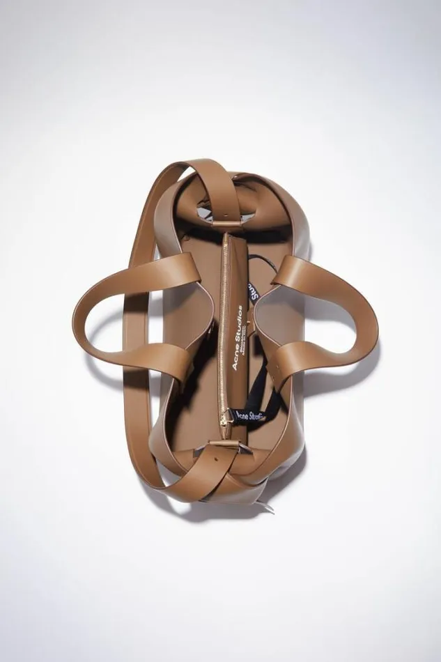 Acne Studios Bags Woman Musubi Midi Tote Camel Brown