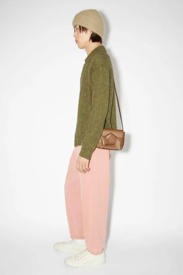 Acne Studios Bags Woman Musubi Mini Crossbody Bag Camel Brown