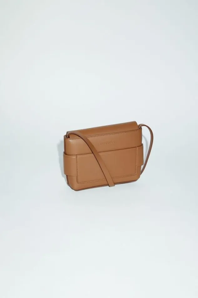 Acne Studios Bags Woman Musubi Mini Crossbody Bag Camel Brown