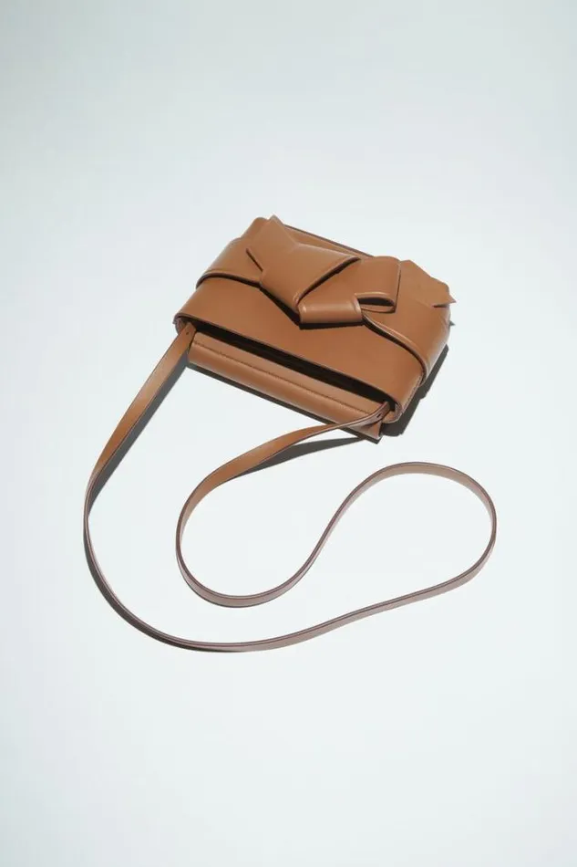 Acne Studios Bags Woman Musubi Mini Crossbody Bag Camel Brown