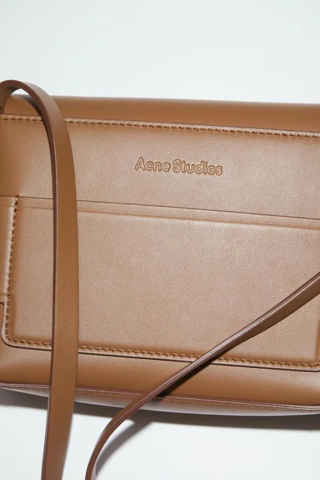 Acne Studios Bags Woman Musubi Mini Crossbody Bag Camel Brown