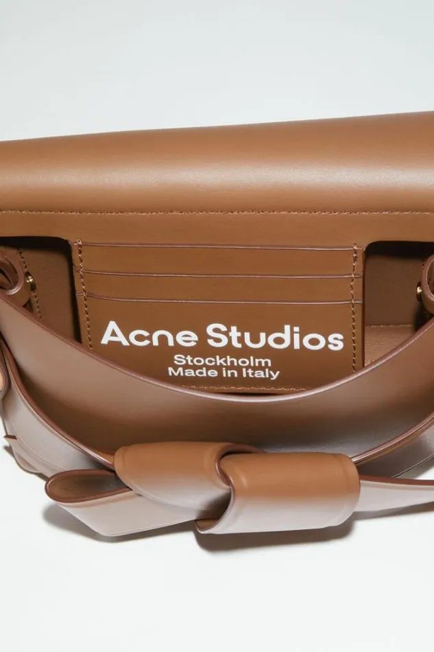 Acne Studios Bags Woman Musubi Mini Crossbody Bag Camel Brown