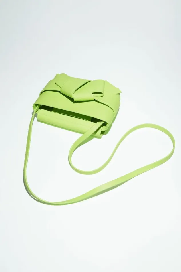 Acne Studios Bags Woman Musubi Mini Crossbody Bag Lime Green