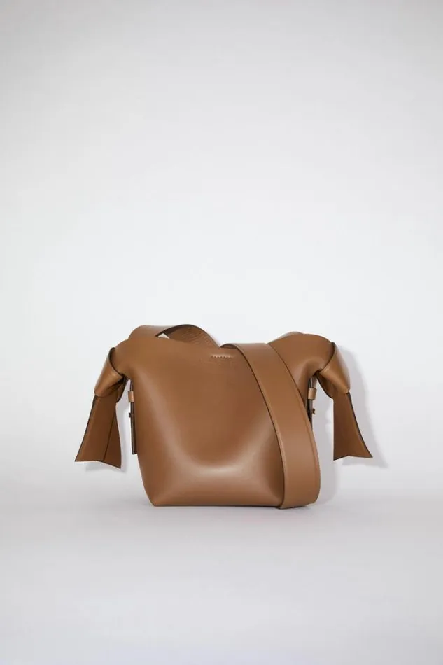 Acne Studios Bags Woman Musubi Mini Shoulder Bag Camel Brown