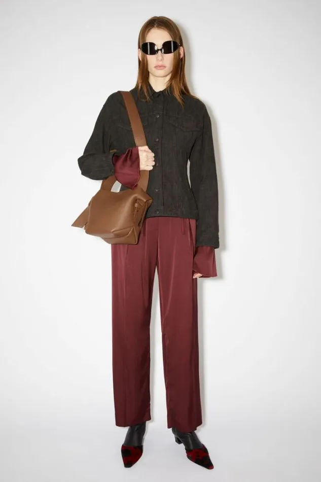 Acne Studios Bags Woman Musubi Mini Shoulder Bag Camel Brown