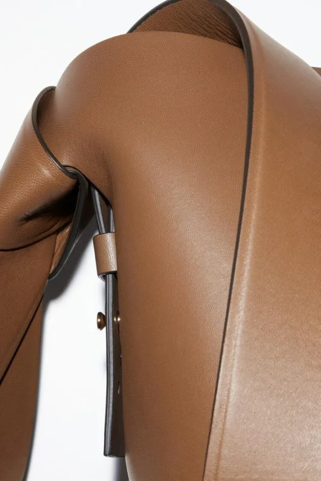 Acne Studios Bags Woman Musubi Mini Shoulder Bag Camel Brown