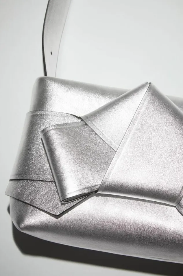 Acne Studios Bags Woman Musubi Shoulder Bag Silver