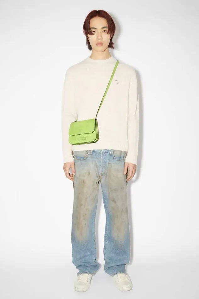 Acne Studios Bags Woman Platt Crossbody Bag Lime Green