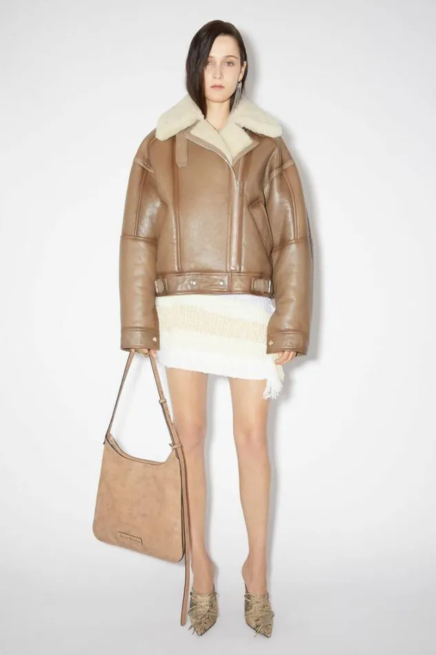 Acne Studios Bags Woman Platt Shoulder Bag Dark Beige