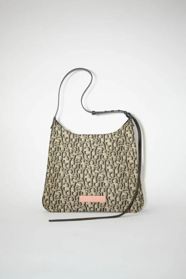 Acne Studios Bags Woman Platt Shoulder BagRunway Show BeigeBlack