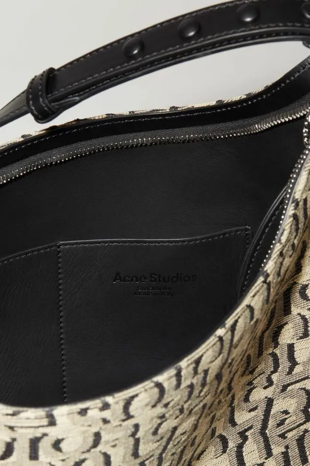 Acne Studios Bags Woman Platt Shoulder BagRunway Show BeigeBlack