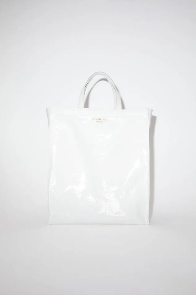 Acne Studios Bags Woman Shiny Tote Bag White